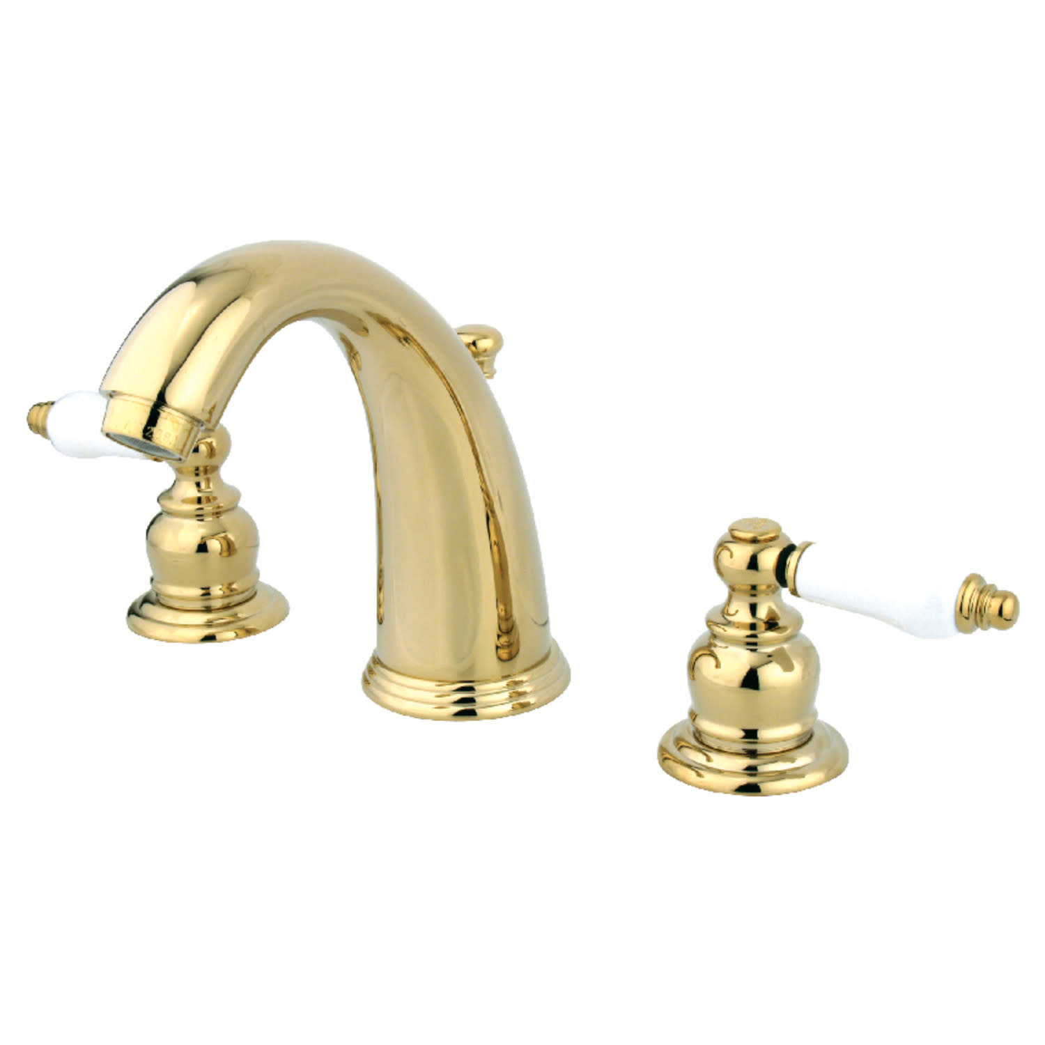 Photos - Tap Kingston Brass GKB98.PL English Country 1.2 GPM Widespread Bathroom Faucet with Pop-Up Drain Assembly Polished Brass Faucet 