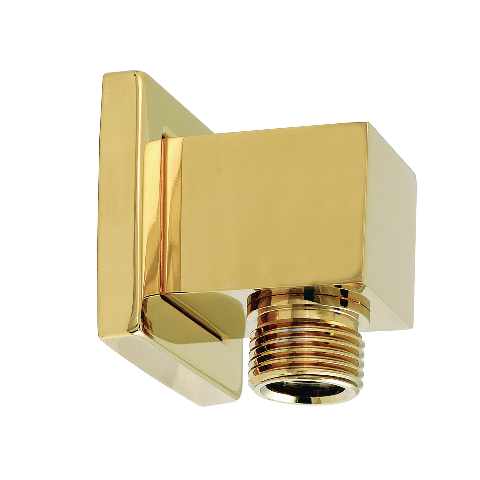 Kingston Brass K173ASQ Claremont Wall Mount Supply Elbow Polished Brass Bath and Shower Accessories Shower Components Wall Supply Elbows