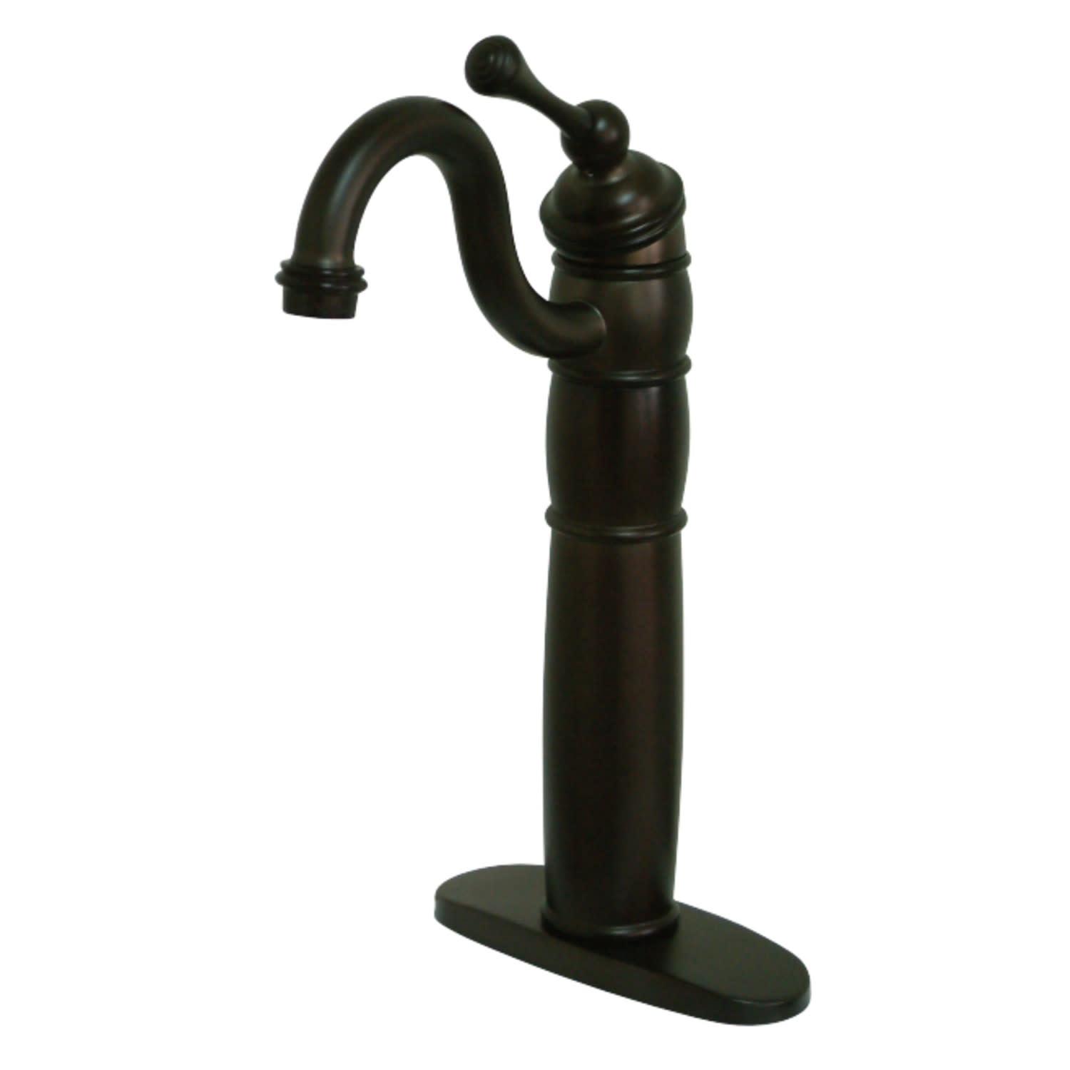 Kingston Brass KB142.BL Heritage 1.2 GPM Vessel Single Hole Bathroom Faucet Oil Rubbed Bronze Faucet Bathroom Sink Faucets Single Handle