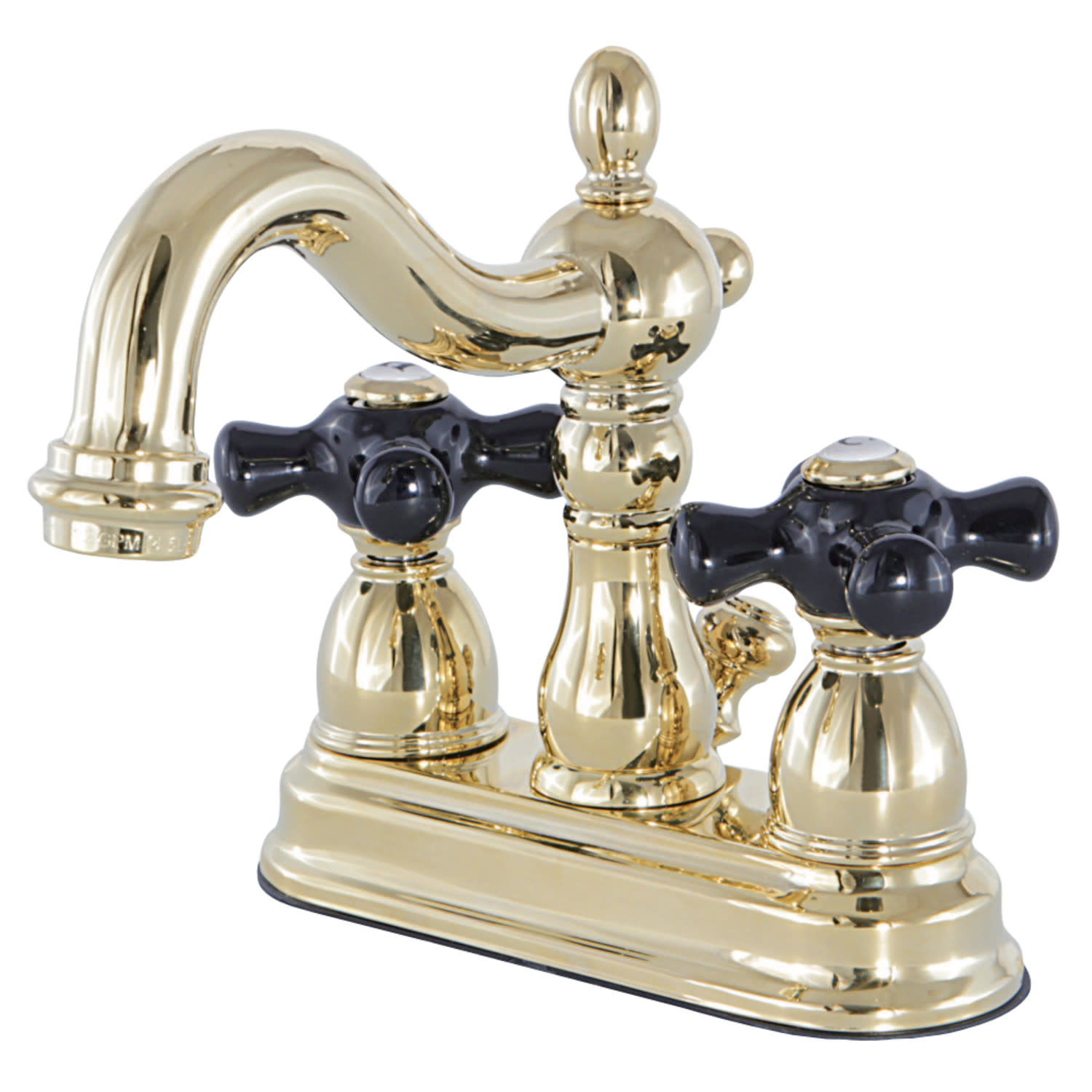 Photos - Tap Kingston Brass KB160.PKX Duchess 1.2 GPM Centerset Bathroom Faucet with Pop-Up Drain Assembly Polished Brass Faucet Bathroom