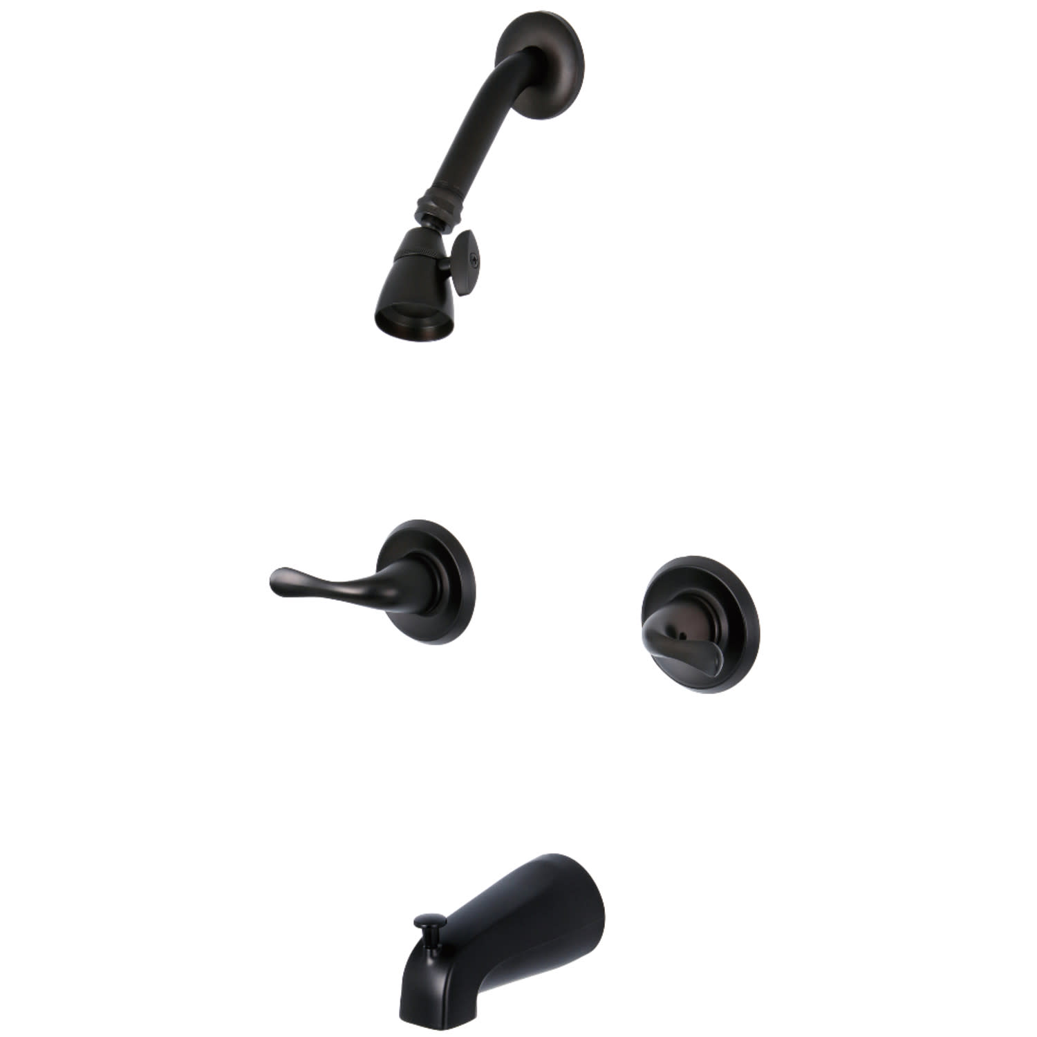 Photos - Shower System Kingston Brass KB224.YL Yosemite Tub and Shower Trim Package with 1.8 GPM Single Function Shower Head Oil Rubbed Bronze Show