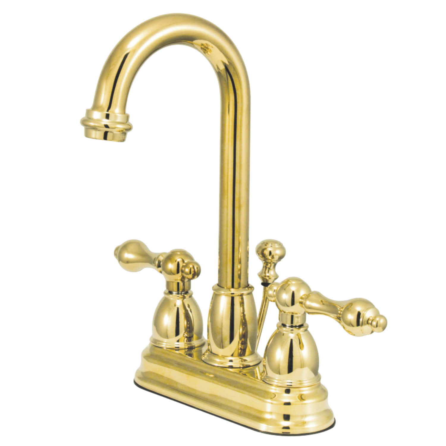 Photos - Tap Kingston Brass KB361.AL Restoration 1.2 GPM Centerset Bathroom Faucet with Pop-Up Drain Assembly Polished Brass Faucet Bathr 