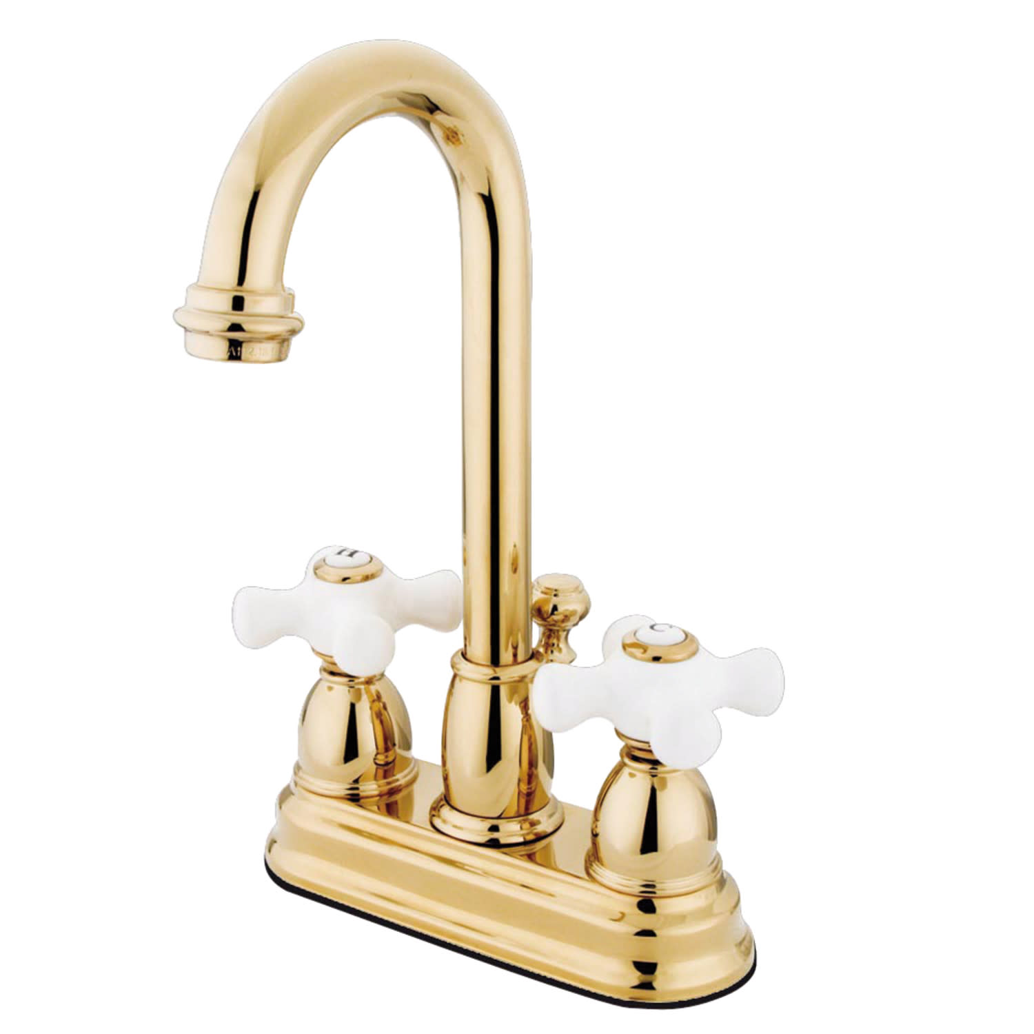 Photos - Tap Kingston Brass KB361.PX Restoration 1.2 GPM Centerset Bathroom Faucet with Pop-Up Drain Assembly Polished Brass Faucet Bathr