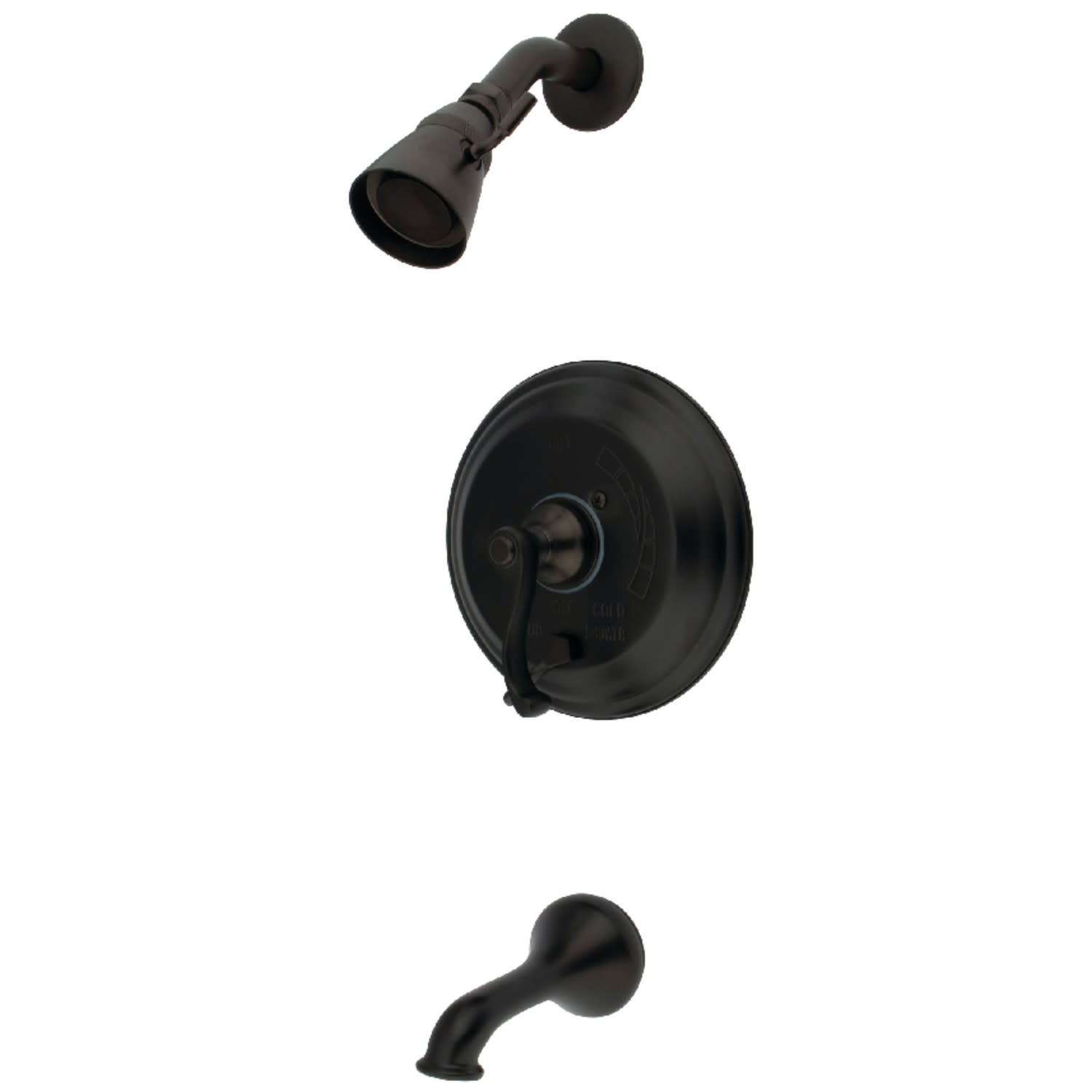 Photos - Shower System Kingston Brass KB363.0FL Restoration Tub and Shower Trim Package with 1.8 GPM Single Function Shower Head Oil Rubbed Bronze 