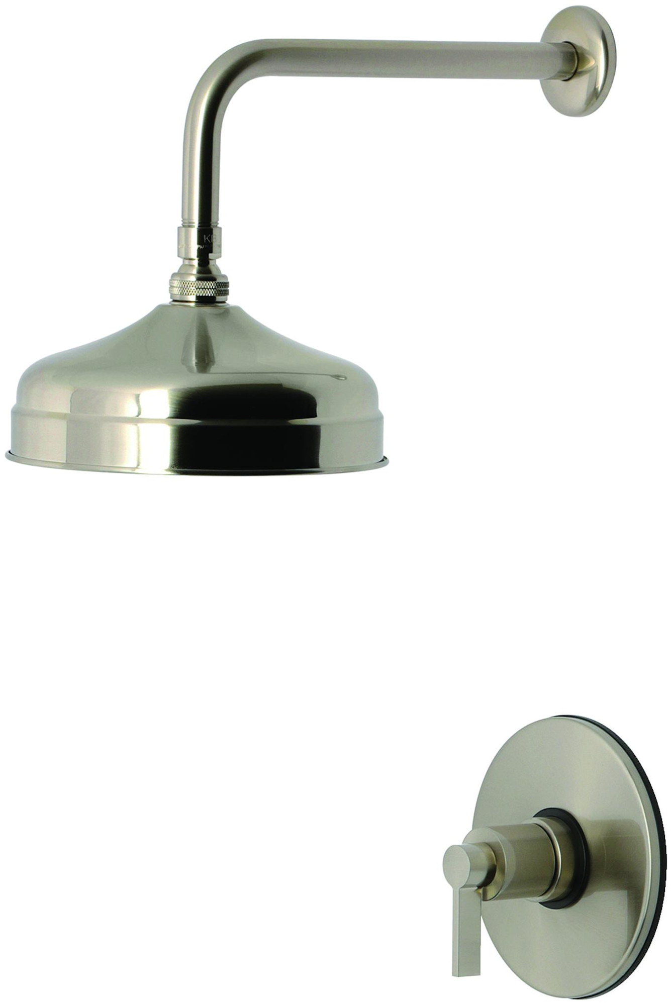 Kingston Brass KB633.NDLSO NuvoFusion Shower Only Trim Package with 1.8 GPM Single Function Shower Head Brushed Nickel Showers Shower Only Pressure