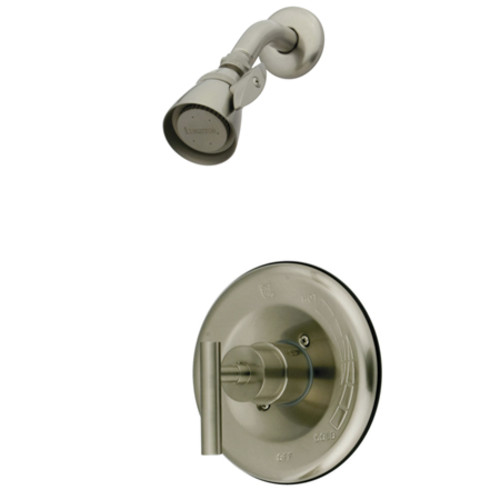 Photos - Shower System Kingston Brass KB663.CMLSO Manhattan Shower Trim Package with Shower Head Brushed Nickel Showers Tub and Shower Pressure Bal 