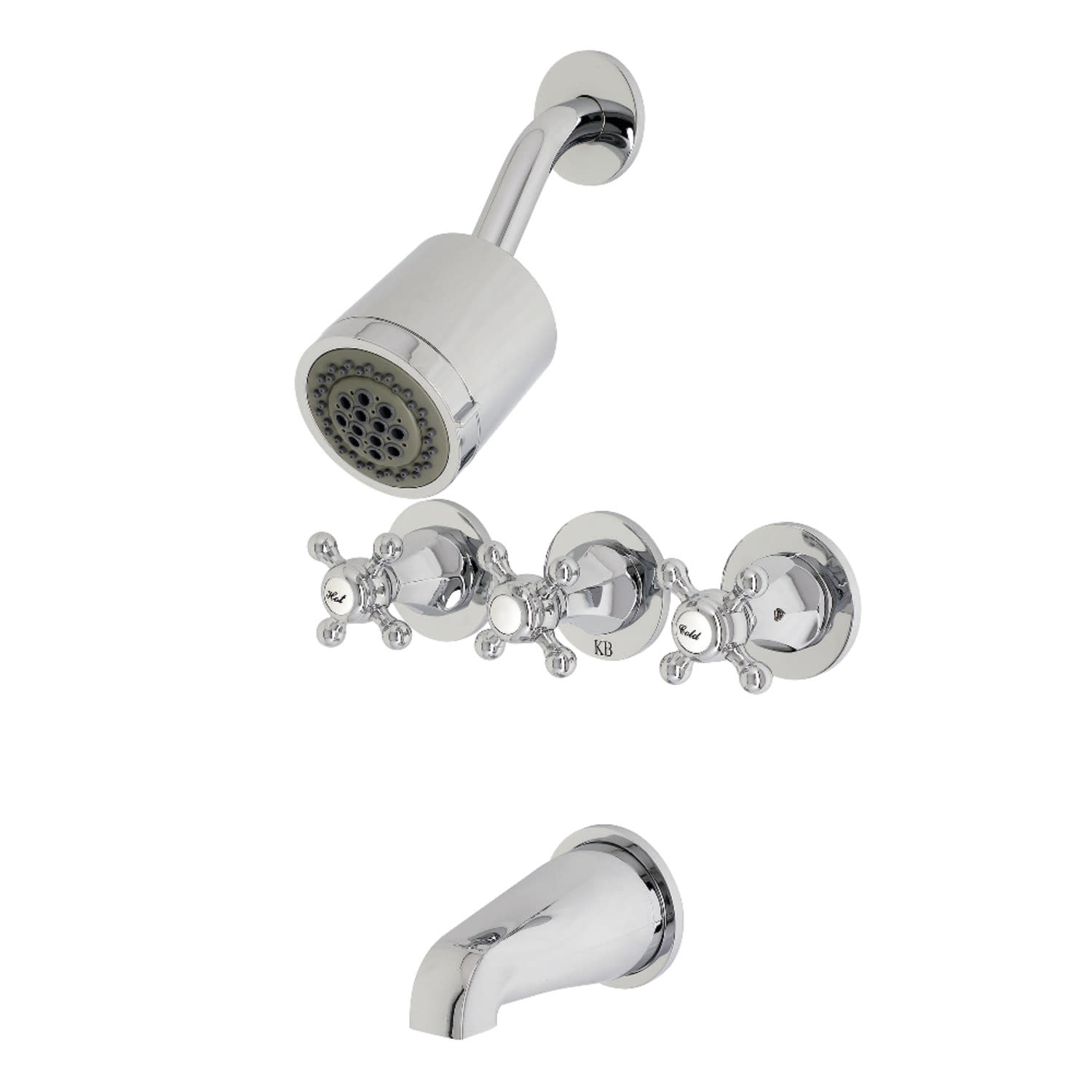 Photos - Shower System Kingston Brass KBX813.BX Metropolitan Tub and Shower Trim Package with 1.8 GPM Multi Function Shower Head Polished Chrome Sh