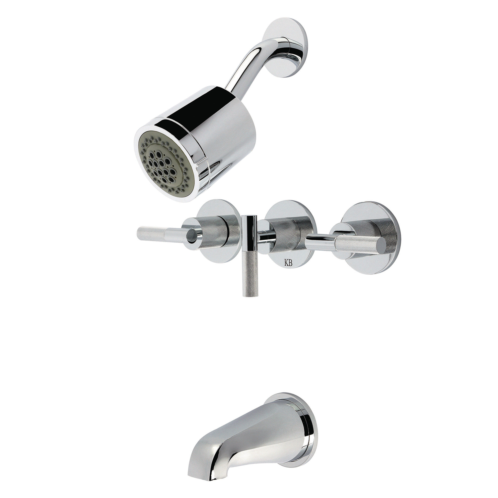 Photos - Shower System Kingston Brass KBX813.KNL Convergent Tub and Shower Trim Package with 7.0 GMP Spout and 1.8 GPM Single Function Shower Head 