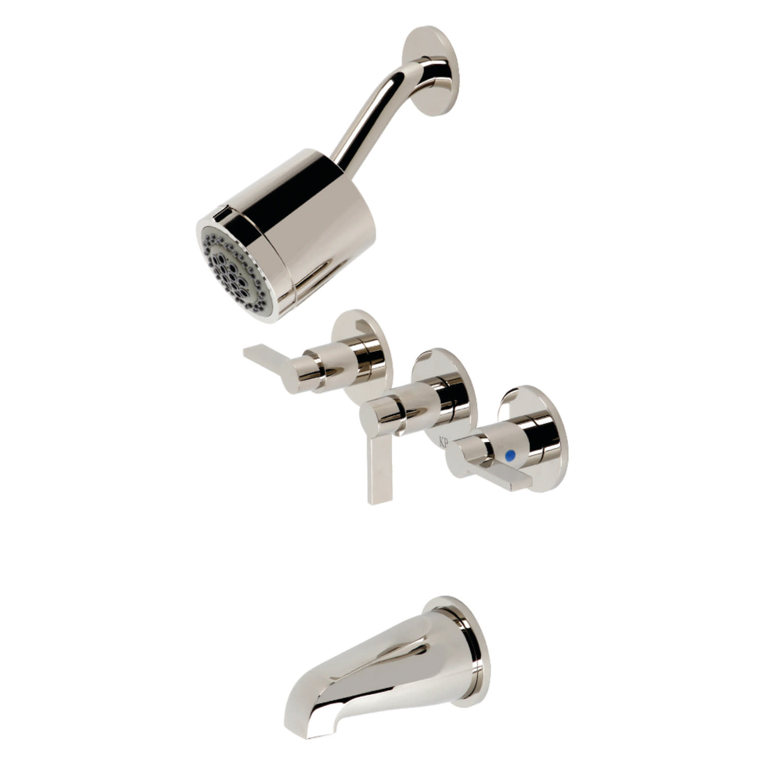 Photos - Shower System Kingston Brass KBX813.NDL NuvoFusion Tub and Shower Trim Package with 1.8 GPM Multi Function Shower Head Polished Nickel Sho