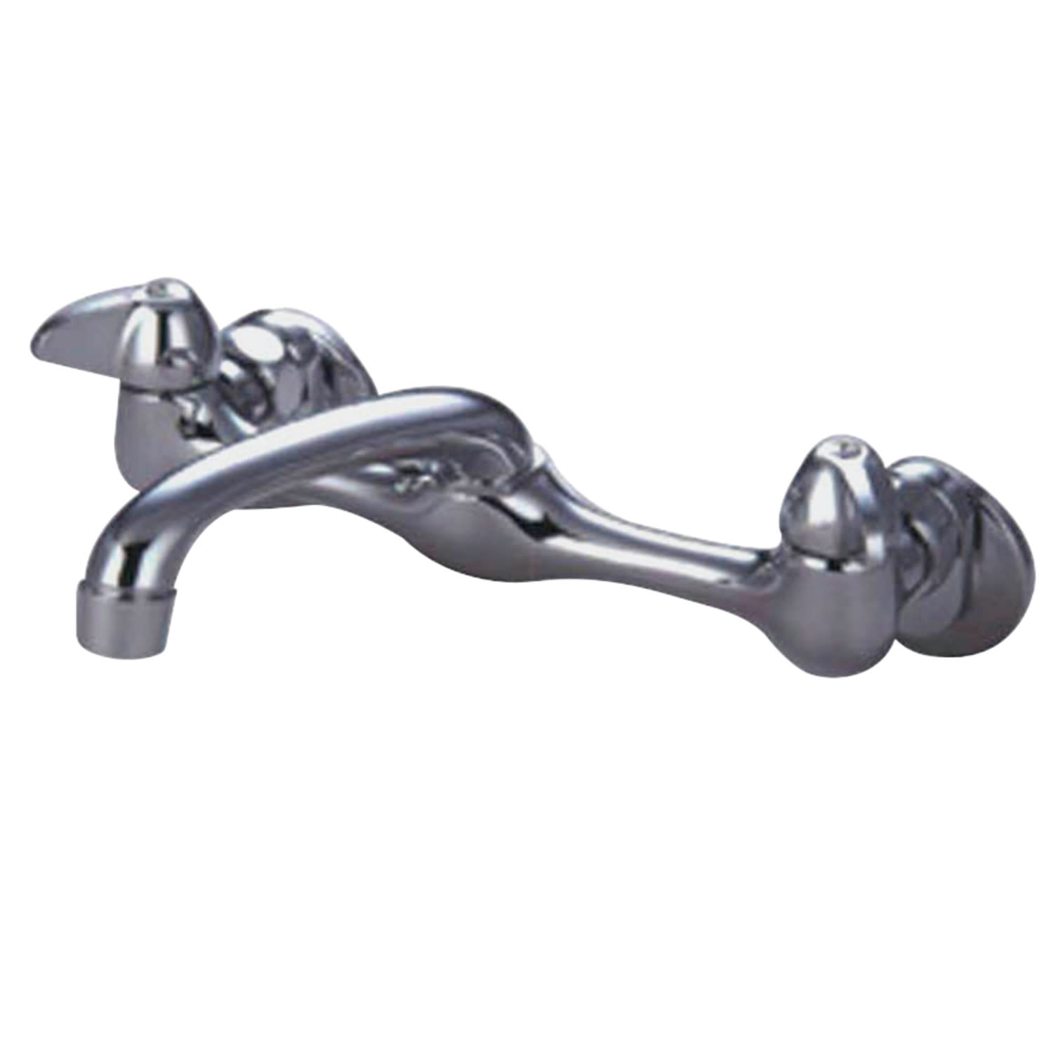 Kingston Brass KF102 1.8 GPM Widespread Bridge Kitchen Faucet - Includes Escutcheon Polished Chrome Faucet Kitchen Double Handle