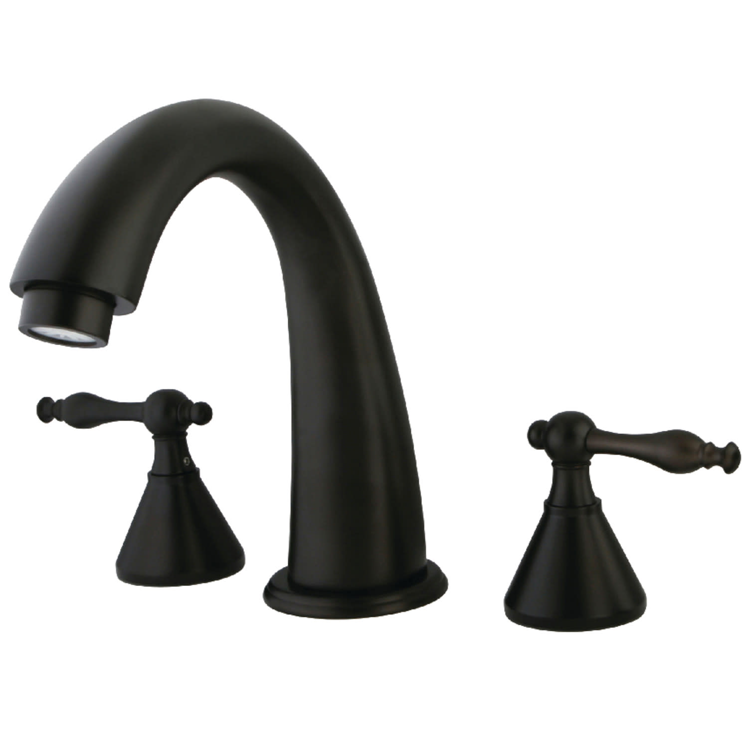 Photos - Tap Kingston Brass KS236.NL Deck Mounted Roman Tub Filler Oil Rubbed Bronze Faucet Roman Tub Double Handle KS2365NL 