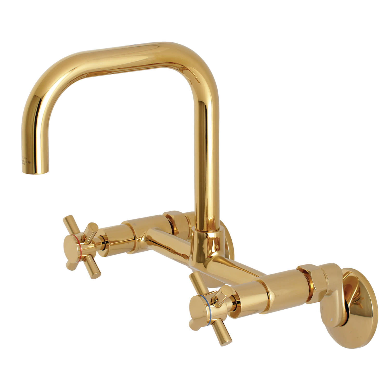 Photos - Tap Kingston Brass KS413 Concord 1.8 GPM Widespread Bridge Kitchen Faucet - Includes Escutcheon Polished Brass Faucet Kitchen Do