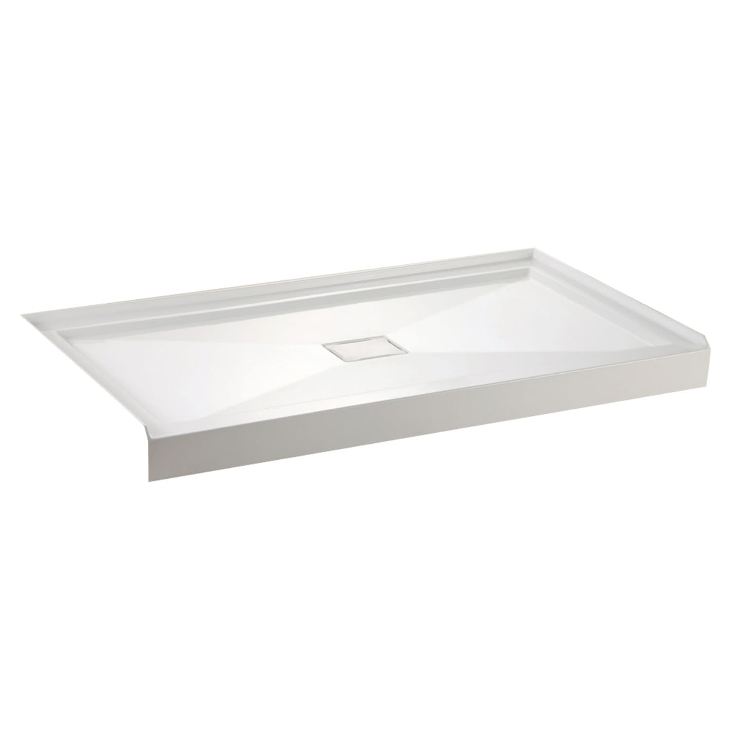 Photos - Shower Tray Kingston Brass VTSB60325C Dominica 60" x 32" Rectangular Shower Base with Single Threshold Center Drain White Shower Stalls 