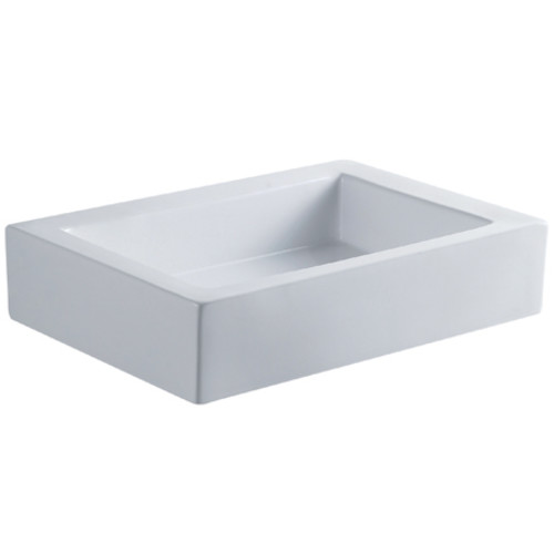 Photos - Bathroom Sink Kingston Brass EV4335 Pacifica 22" Rectangular Vitreous China Vessel Sink Less Drain Assembly White Sinks  Sin 