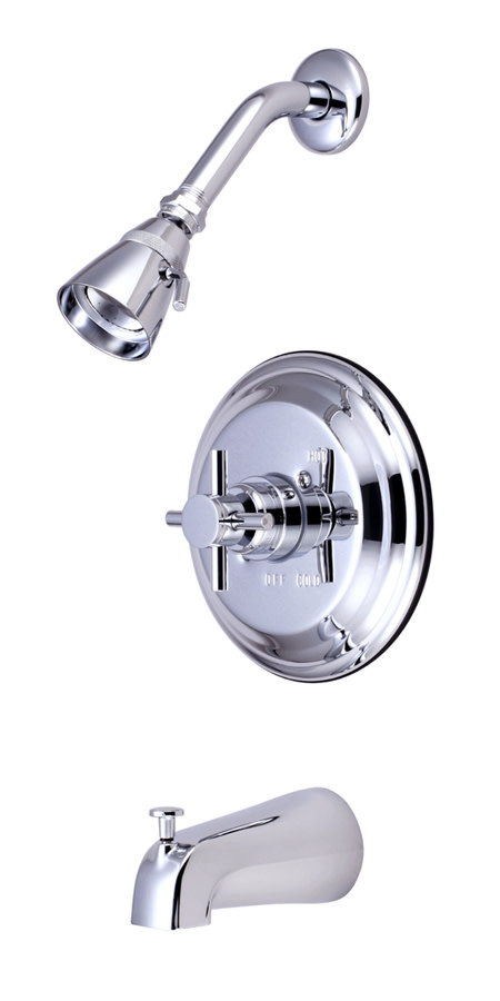 Photos - Shower System Kingston Brass KB263.DX Concord Tub and Shower Trim Package with 1.8 GPM Multi Function Shower Head Polished Chrome Showers 
