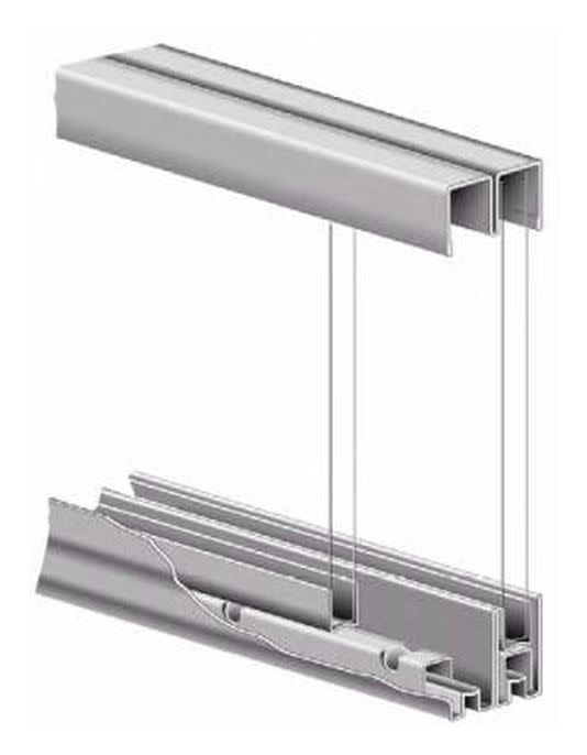 Knape and Vogt P992 4 48 Inch Long Sliding Cabinet Door Track Zinc Hardware Accessories and Parts Cabinet Hardware Parts Tracks