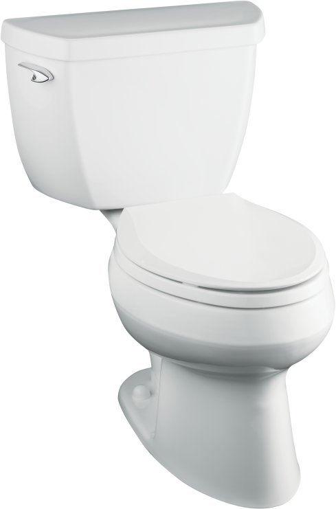 Photos - Toilet Kohler K-3531-T Wellworth Pressure Lite elongated 1.1 gpf  with tank cover locks and left-hand trip lever less seat Wh 