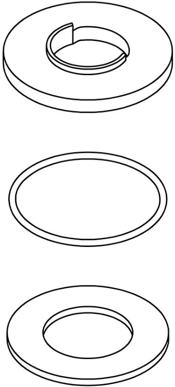 Kohler K-1394616 Single Hole Escutcheon Kit Matte Black Faucet Accessories and Parts Kitchen Faucet Accessories Escutcheons