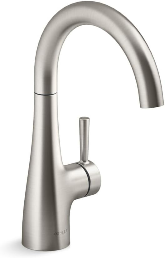Kohler K-26368 Transitional Beverage Faucet Vibrant Stainless Faucet Water Dispenser Cold Only