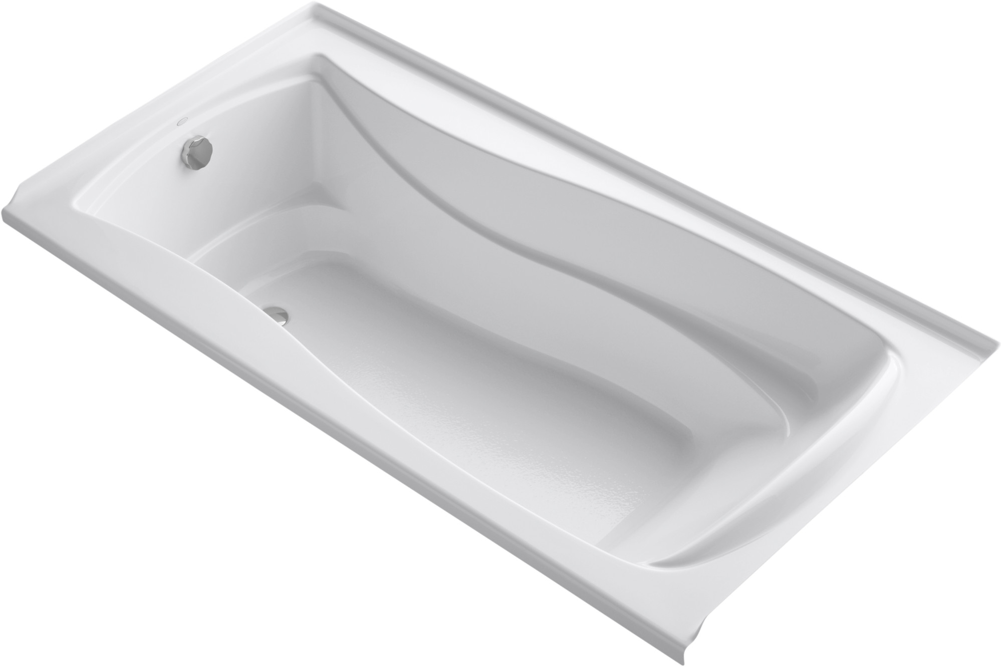 Kohler K-1257-GHLW Mariposa 72" Acrylic Air Tub with Left Drain and Overflow White Tub Air Alcove