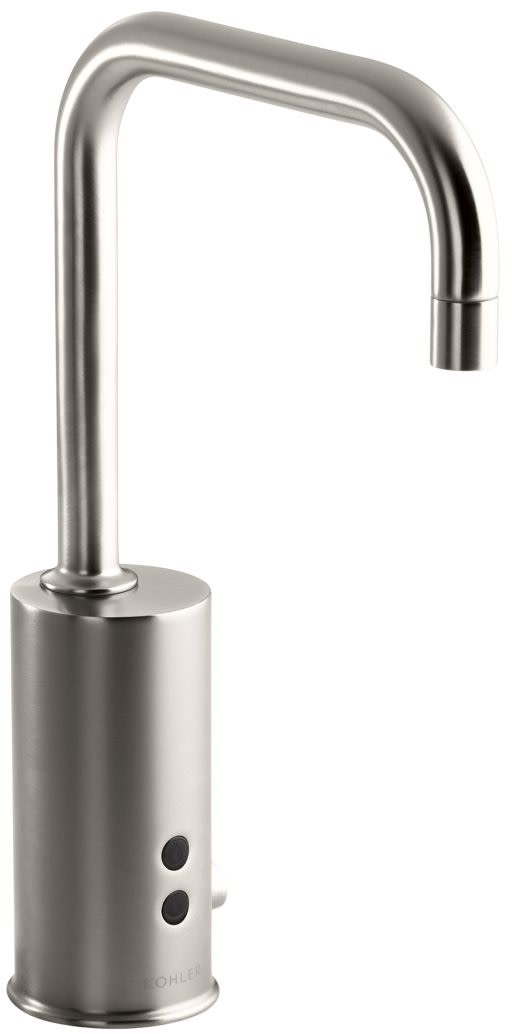 Kohler K-13473 Touchless Single Hole Bathroom Faucet - Without Drain Assembly or Handles Vibrant Stainless Faucet Bathroom Sink Faucets Electronic