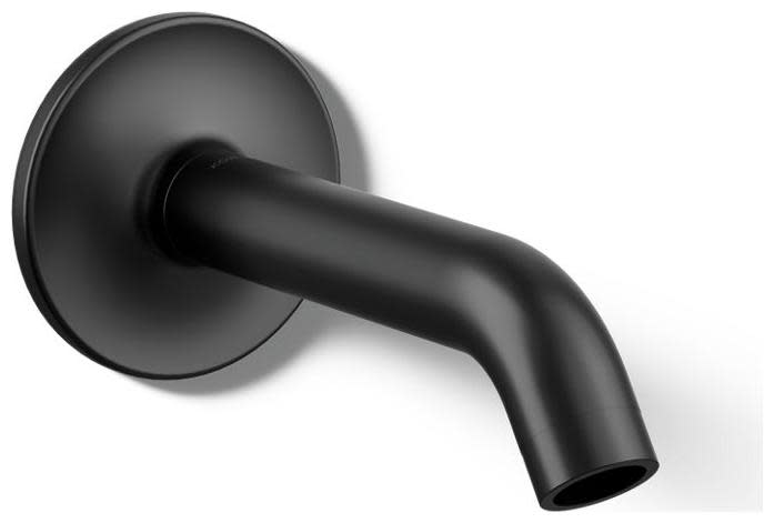 Photos - Pipe Trap Kohler K-14426 Purist 7-3/4" Tub Spout with 35 Degree Arc Matte Black Bath and Shower Accessories Tub Spouts Non Diverter Tu 