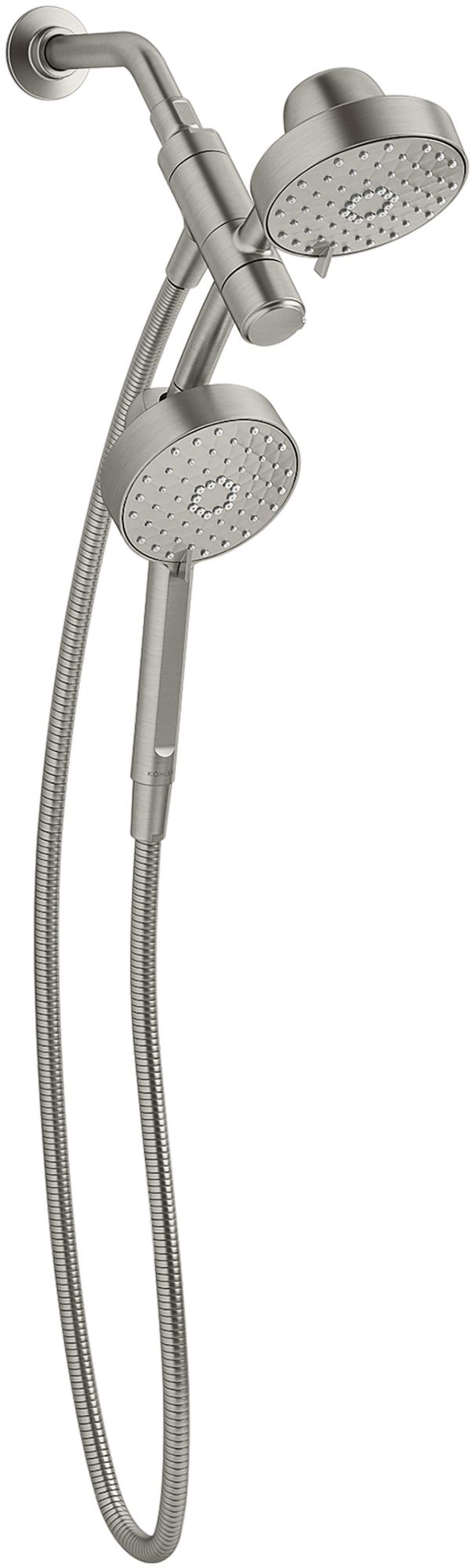 Kohler K-23218-G Awaken 1.75 GPM Multi Function Shower Head with Hand Shower Hose and MasterClean Technology Vibrant Brushed Nickel Showers Shower