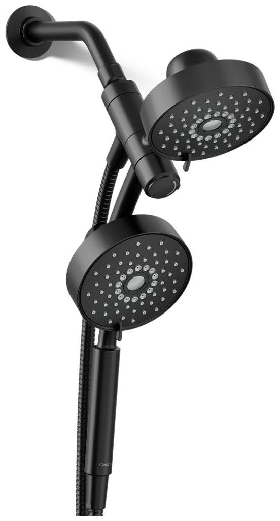 Kohler K-23219-G Purist 1.75 GPM Multi Function Shower Head with MasterClean Technology - Included Handshower and Hose Matte Black Showers Shower