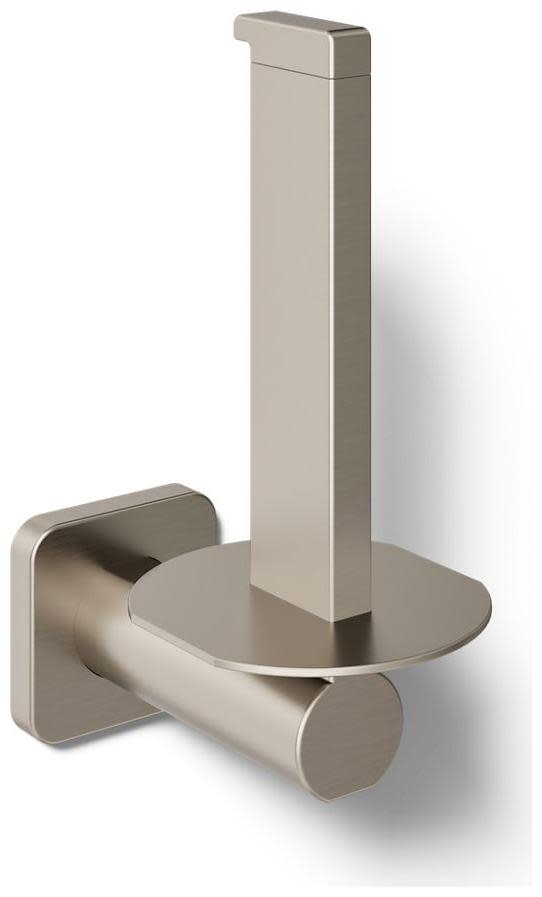 Photos - Toilet Paper Holder Kohler K-23527 Parallel Wall Mounted Euro  Vibrant Brushed Nickel Bathroom Hardware and Accessories Bathr 