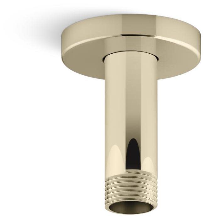 Photos - Shower Riser Rail & Head Holder Kohler K-26319 Statement 3" Ceiling-Mount Single-Function Rainhead Arm and Flange Vibrant French Gold Bath and Shower Access 