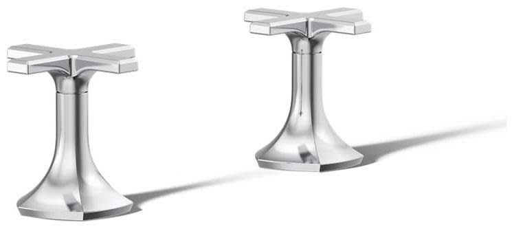 Kohler K-27018-3 Occasion Cross Handles for Tub Polished Chrome Faucet Accessories and Parts Tub Faucet Parts Handles