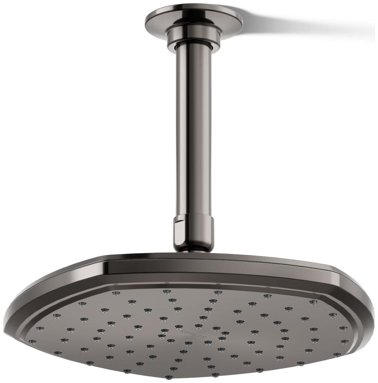 Kohler K-27051-G Occasion 1.75 GPM Single Function Rain Shower Head with Katalyst Air-Induction Technology Vibrant Titanium Showers Shower Heads