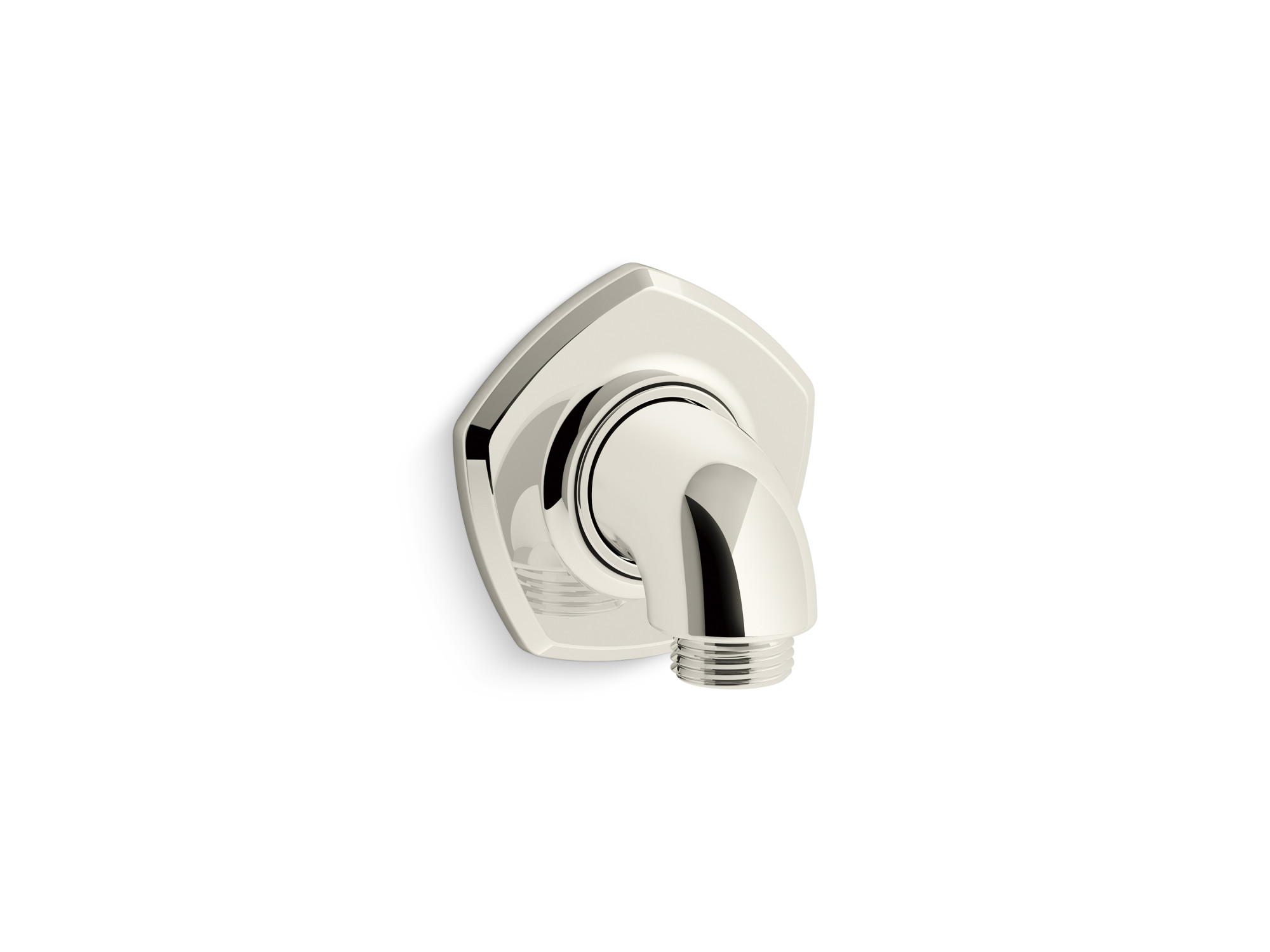 Kohler K-27053 Occasion Wall Supply Elbow Vibrant Polished Nickel Bath and Shower Accessories Shower Components Wall Supply Elbows