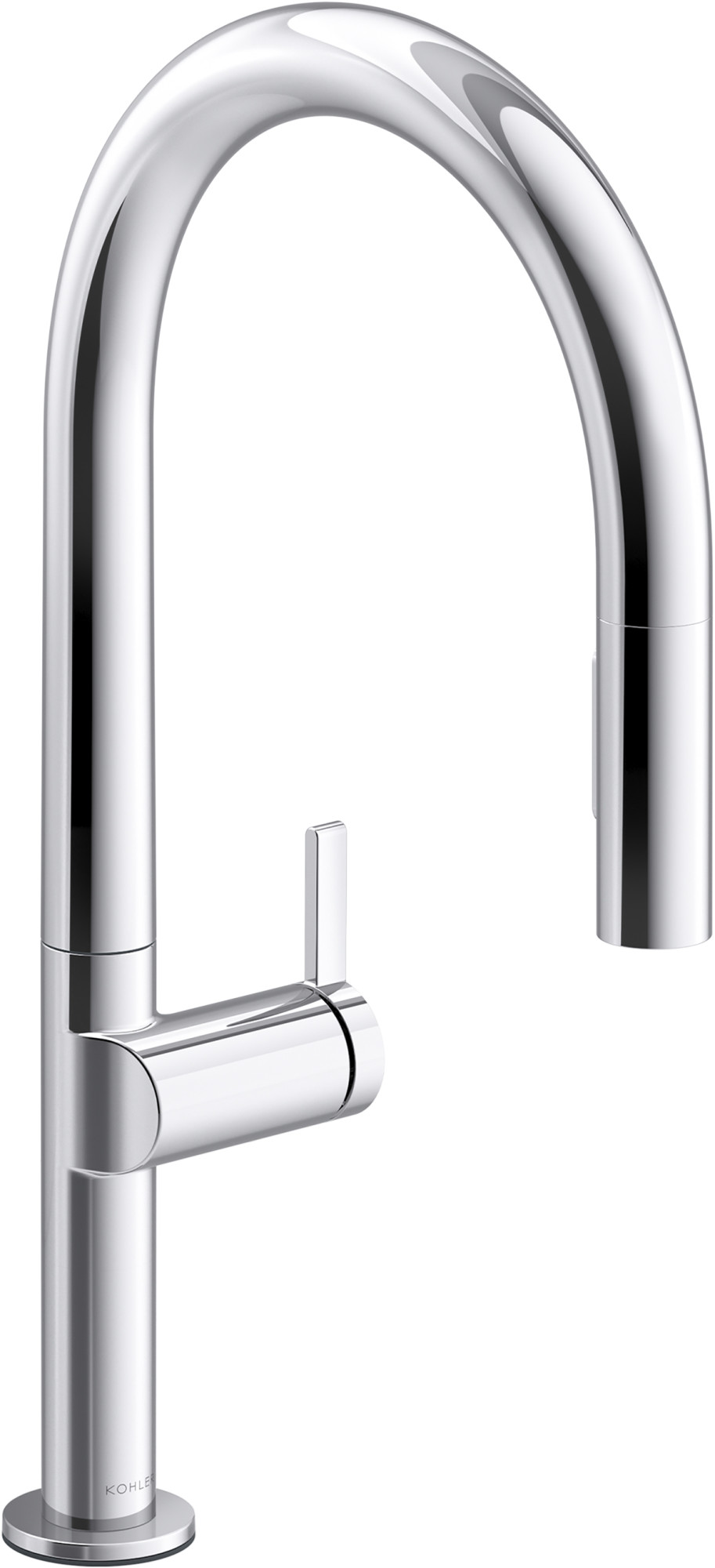 Kohler K-28268 Components 1.5 GPM Single Hole Pull Down Kitchen Faucet with Two Function Sprayhead Featuring DockNetik ProMotion and MasterClean