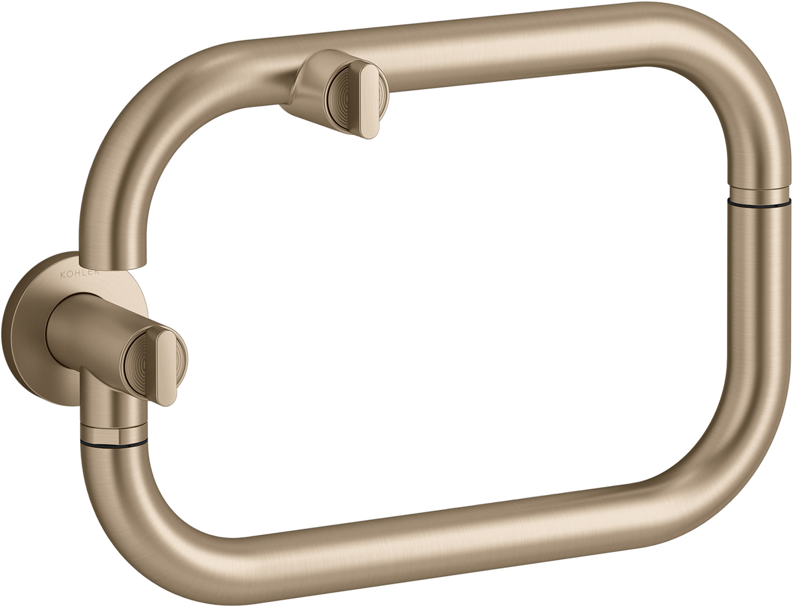 Kohler K-28276 Components 3.2 GPM Wall Mounted Single Hole Pot Filler Vibrant Brushed Bronze Faucet Pot Filler Double Handle