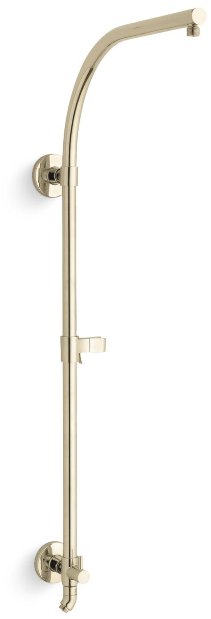 Kohler K-45209 HydroRail Retrofit Shower with Shower Arm Vibrant French Gold Showers Retrofit Showers Exposed Shower Pipe Risers