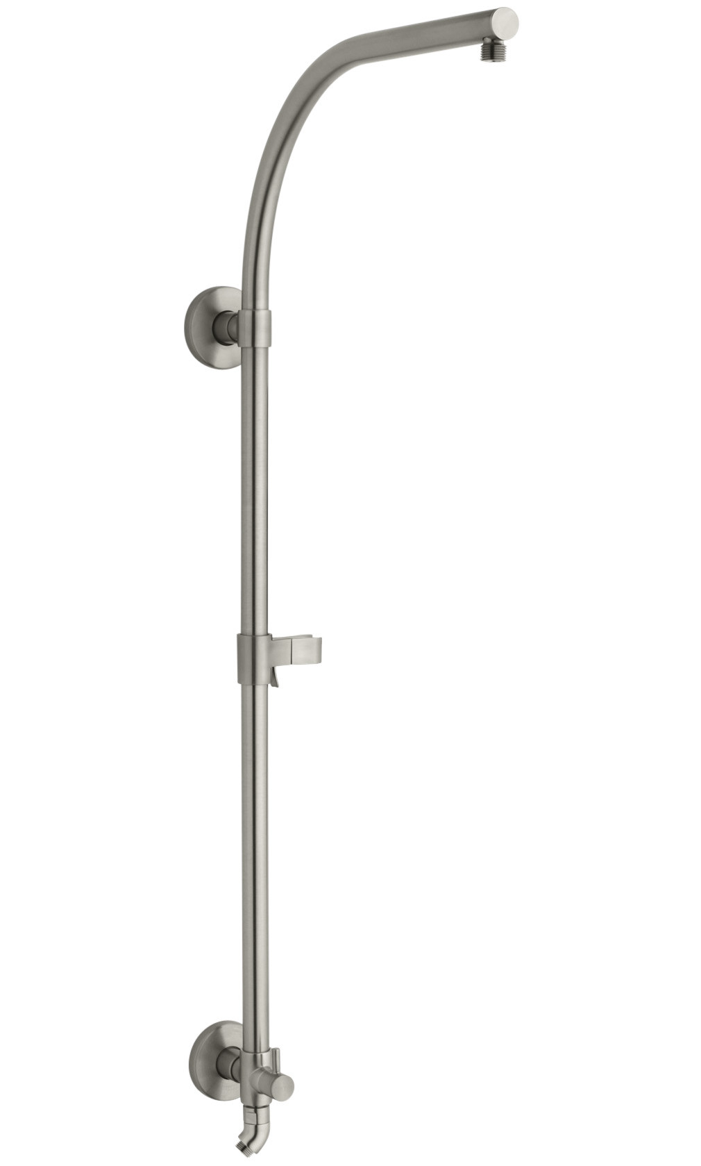Kohler K-45209 HydroRail Retrofit Shower with Shower Arm Vibrant Brushed Nickel Showers Retrofit Showers Exposed Shower Pipe Risers