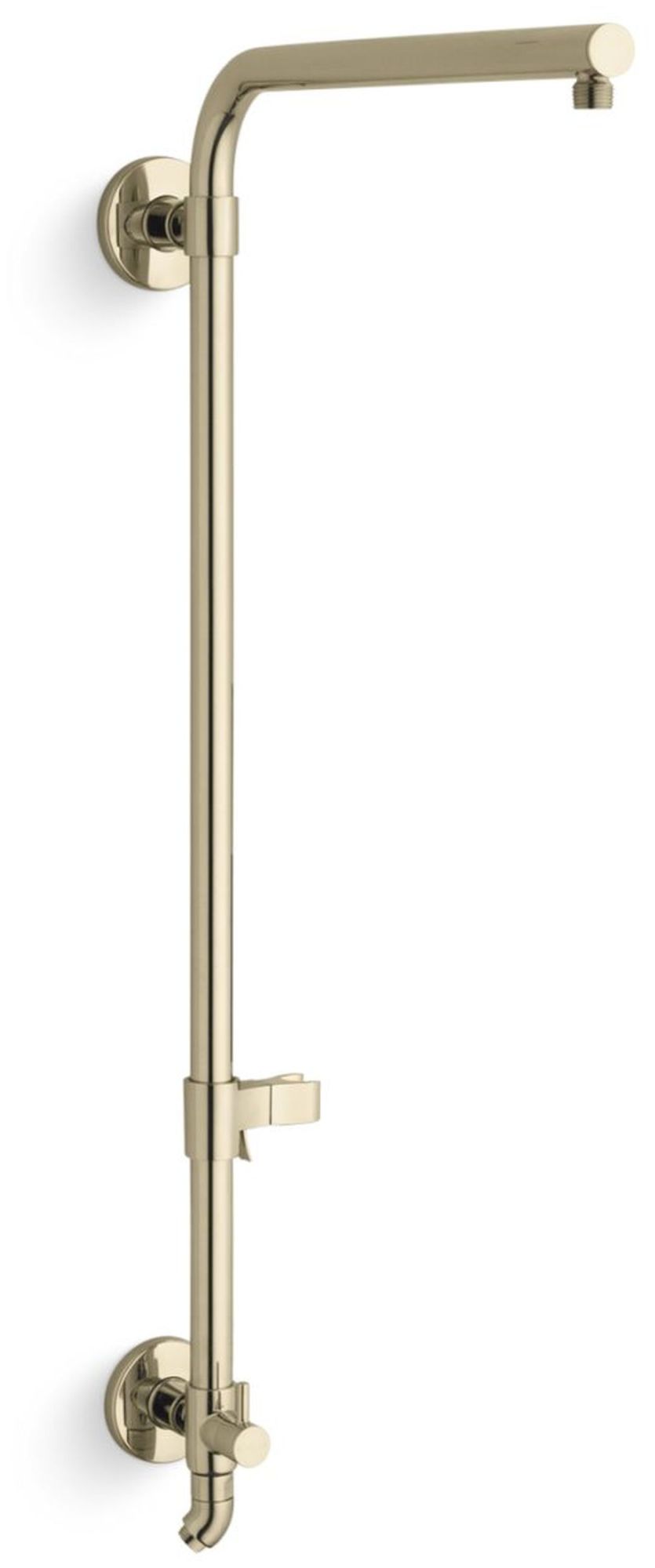 Kohler K-45210 HydroRail Retrofit Shower with Shower Arm Vibrant French Gold Showers Retrofit Showers Exposed Shower Pipe Risers