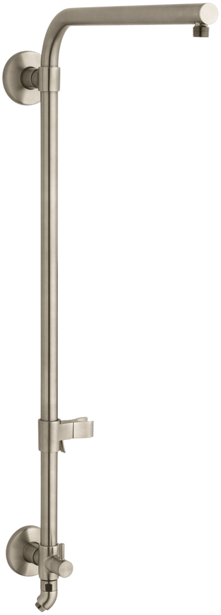 Kohler K-45210 HydroRail Retrofit Shower with Shower Arm Vibrant Brushed Bronze Showers Retrofit Showers Exposed Shower Pipe Risers