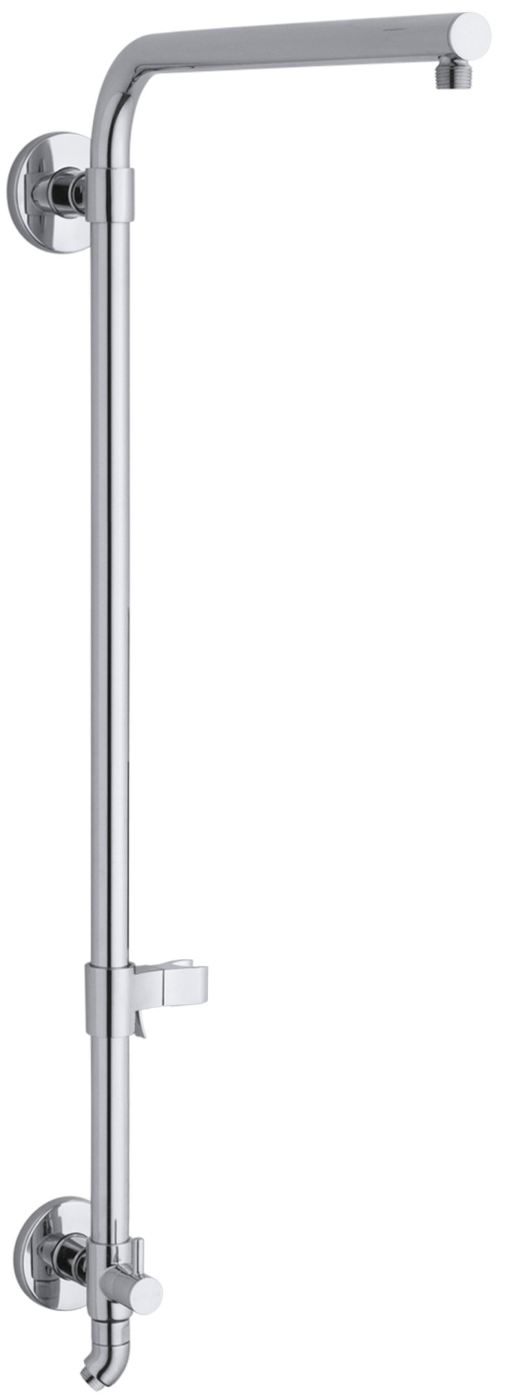 Kohler K-45210 HydroRail Retrofit Shower with Shower Arm Polished Chrome Showers Retrofit Showers Exposed Shower Pipe Risers
