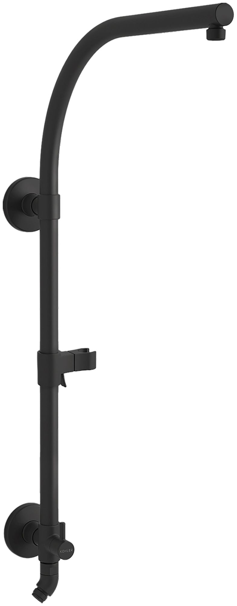 Kohler K-45211 HydroRail Retrofit Shower with Shower Arm Matte Black Showers Retrofit Showers Exposed Shower Pipe Risers