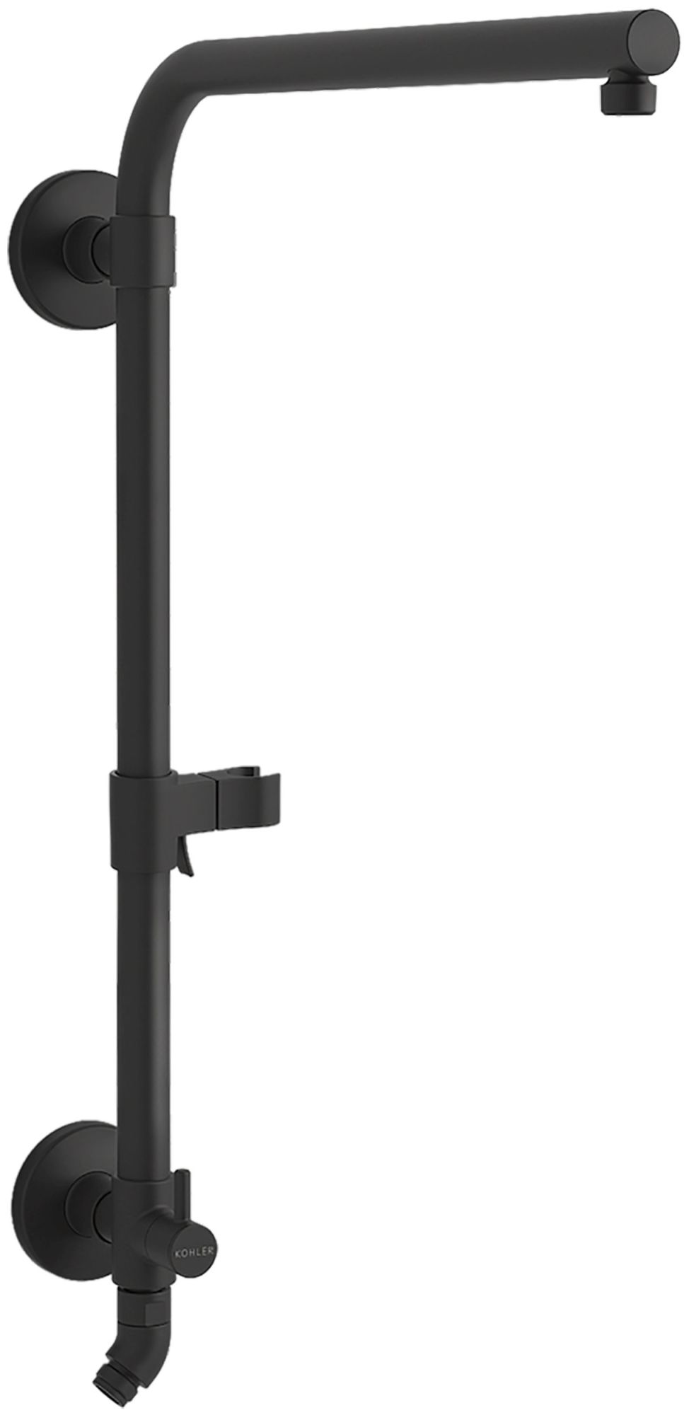 Kohler K-45212 HydroRail Retrofit Shower with Shower Arm Matte Black Showers Retrofit Showers Exposed Shower Pipe Risers