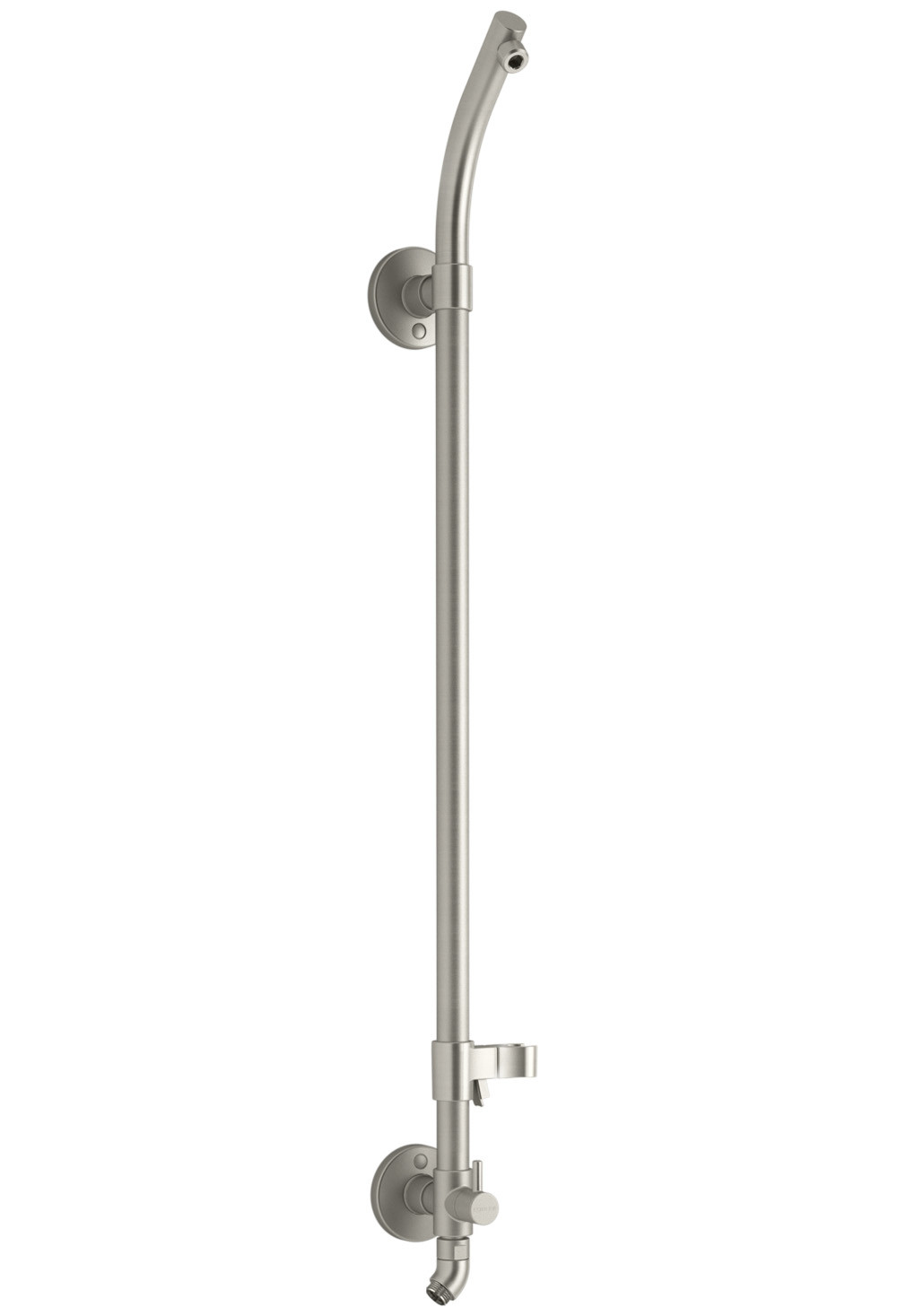 Kohler K-45905 HydroRail Retrofit Shower with Shower Arm Vibrant Brushed Nickel Showers Retrofit Showers Exposed Shower Pipe Risers
