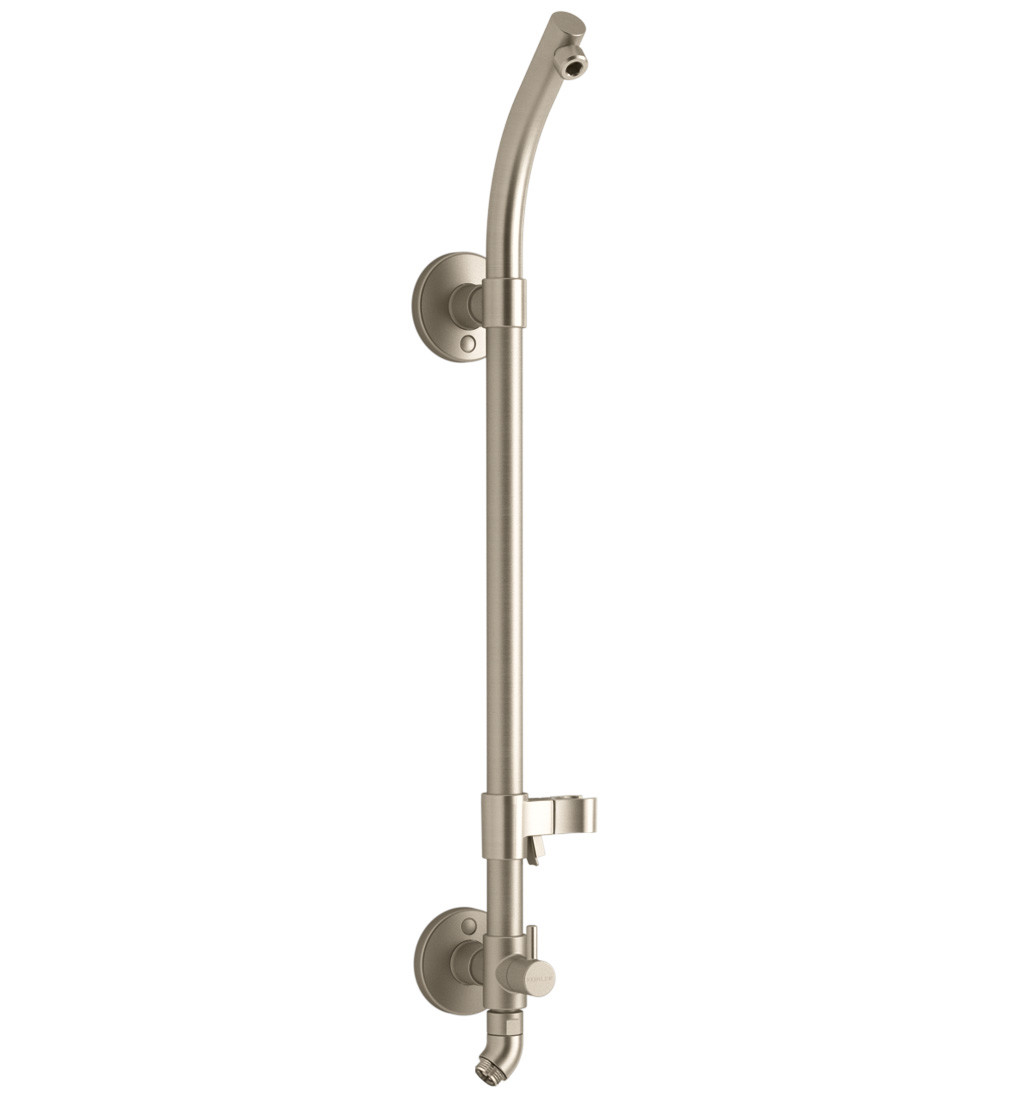 Kohler K-45906 HydroRail Retrofit Shower with Shower Arm Vibrant Brushed Bronze Showers Retrofit Showers Exposed Shower Pipe Risers