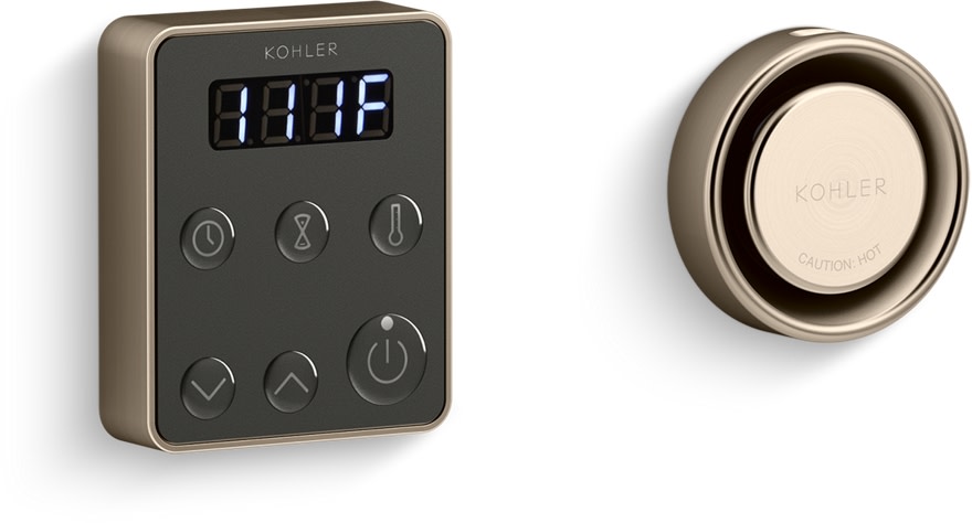 Kohler K-5557 Invigoration Steam Generator Control Unit with Fast-Response and Power Clean Vibrant Brushed Bronze Steam Showers Steam Shower
