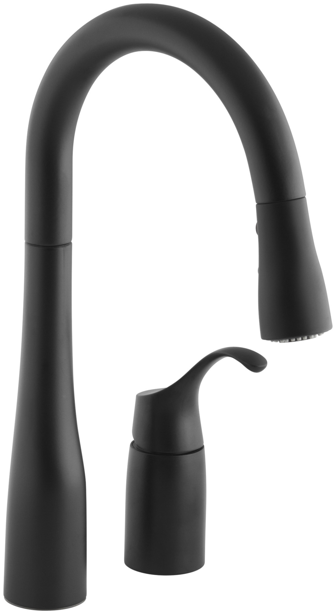 Photos - Tap Kohler Simplice Pullout Spray Kitchen Faucet Matte Black Single Handle - K-649-BL K-649-BL 