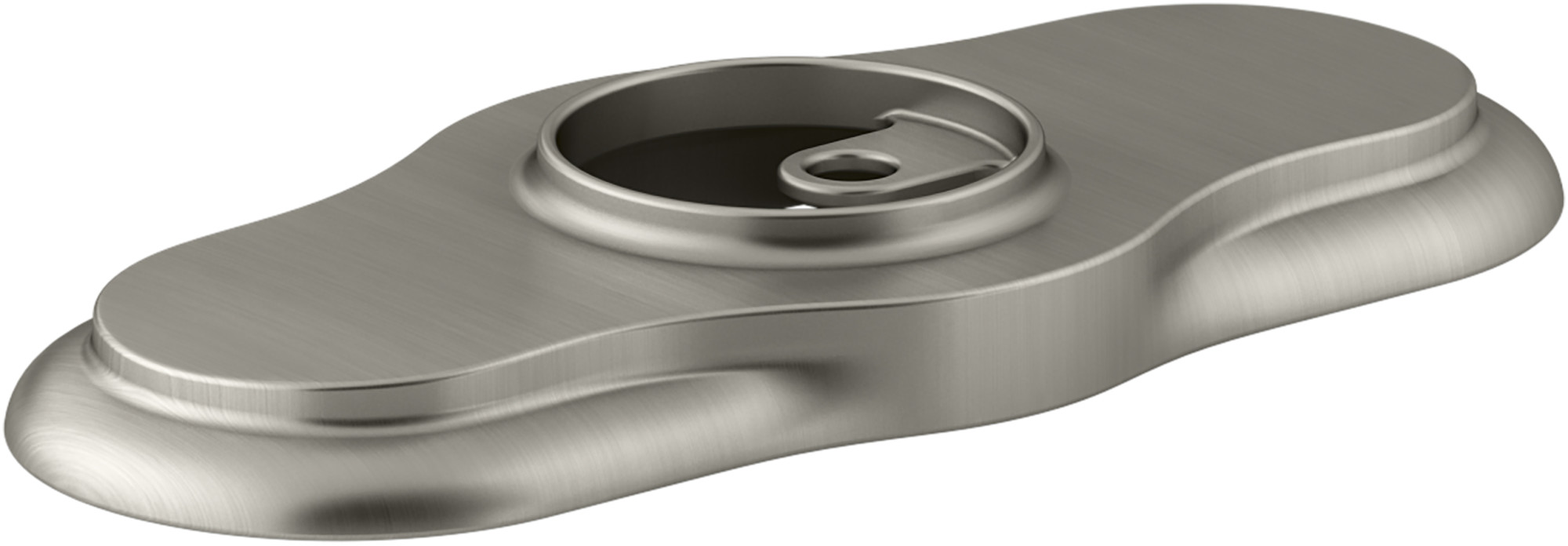 Kohler K-75449 6-3/8" Escutcheon Plate Vibrant Brushed Nickel Faucet Accessories and Parts Bathroom Sink Faucet Parts Escutcheons