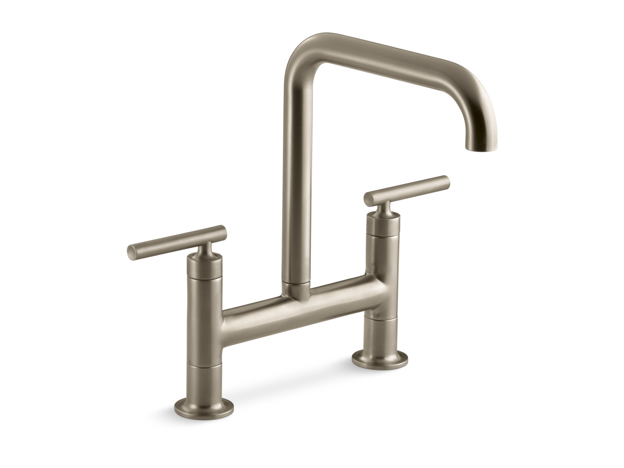 Kohler Purist Kitchen Faucet Vibrant Brushed Bronze Double Handle - K-7547-4-BV