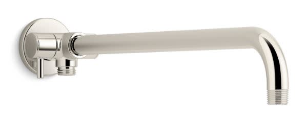 Kohler K-76332 Rainhead Shower Arm with 3-Way Diverter Vibrant Polished Nickel Bath and Shower Accessories Shower Components Shower Arms