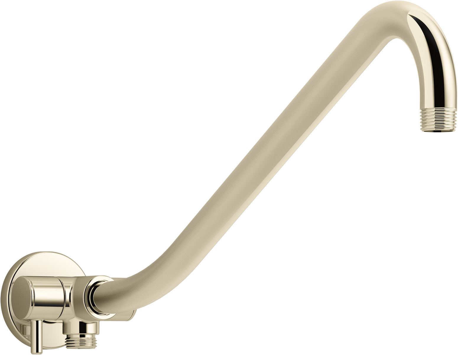 Kohler K-76337 Gooseneck Rainhead Arm with 2-way Diverter Vibrant French Gold Bath and Shower Accessories Shower Components Shower Arms